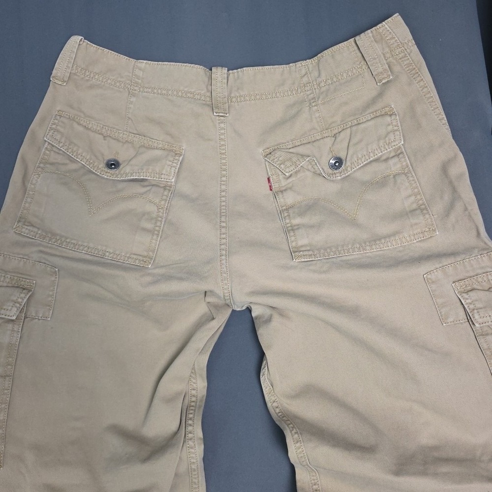 Vintage Y2K Levi's Khaki Cargo Wide-Leg (10.5" Leg Open) Pants Men's 36x32... - Picture 9 of 10